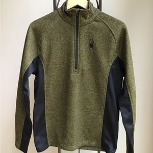 Spyder Quarter Zip Pullover Fleece Sweatshirt Jacket Sweater‎